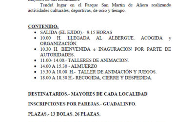 Encuentro de mayores en el Parque San Martín de Añora