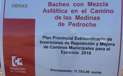 Mejora del Camino de las Medinas con mezcla asfáltica