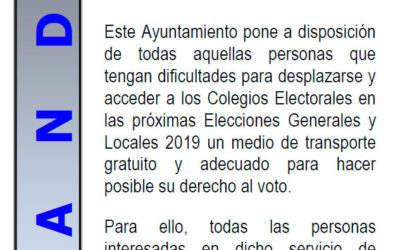 Medio de transporte Elecciones Generales y Locales 2019