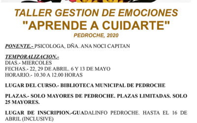 Taller de gestión de emociones para mayores 2020