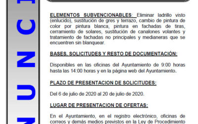 Ayudas destinadas a adaptar las fachadas al PGOU