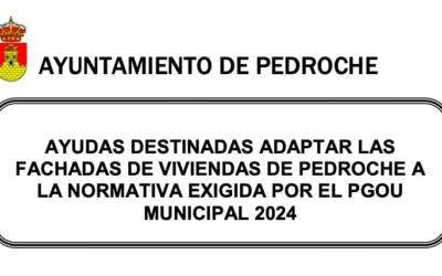 Ayudas destinadas a adaptar las fachadas de viviendas de Pedroche a la normativa exigida por el PGOU Municipal 2024