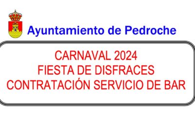 Carnaval 2024. Fiesta de Disfraces. Contratación Servicio de Bar
