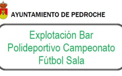 Explotación Bar Polideportivo Campeonato Fútbol Sala